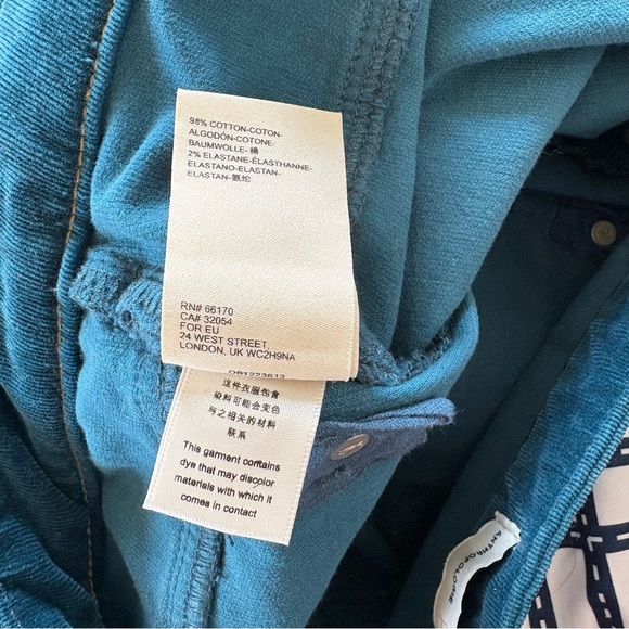 Anthropologie Pilco Blue Corduroy High Rise Skinny Jean 29 - Picture 9 of 9
